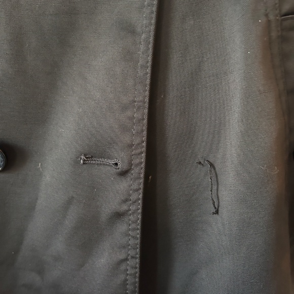 Loriana by Osley Black Trench Coat Women's Size 42 - Picture 5 of 6